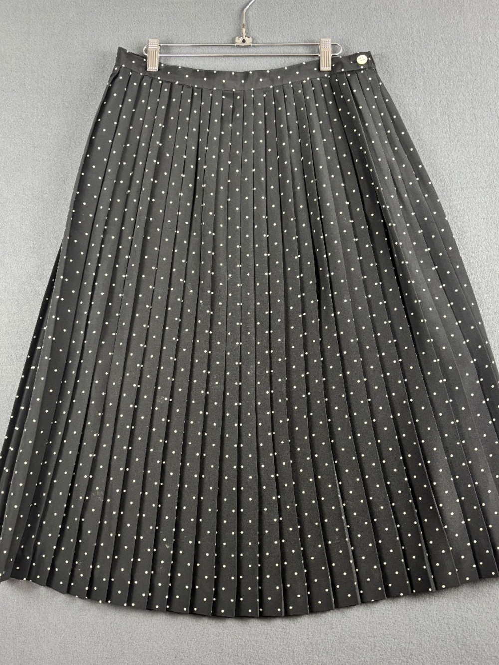 Vintage Suburbans Pleated Polka Dot Midi A-Line Skirt Size 16